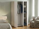 Cabina armadio con appendiabiti rovere e bianca opaca 119x184h cm - Dania