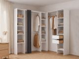 Cabina armadio con ripiani regolabili bianca 234x205h cm - Dindo