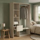 Cabina armadio con ripiani regolabili rovere 119x183h cm - Tsuruhime