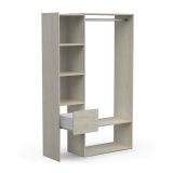 Cabina armadio con ripiani regolabili rovere 119x183h cm - Tsuruhime