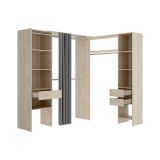 Cabina armadio con ripiani regolabili rovere 214x205h cm - Pali