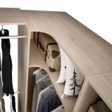 Cabina armadio con ripiani regolabili rovere 214x205h cm - Pali