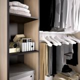 Cabina armadio con tenda rovere e grigia 180x205h cm - Acron