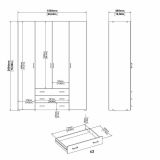 Cabina armadio in legno bianca lucida 154x200h cm - Amoruccio