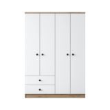 Cabina armadio in legno noce e bianca 120x170h cm - Acanto