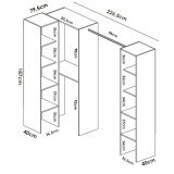 Cabina armadio modulabile bianca 226x185h cm - Alexois