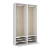 Cabina armadio salvaspazio bianca e rovere 120x205h cm - Pewa