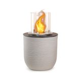 Caminetto a bioetanolo da tavolo 35x35x55h cm grigio chiaro - Agazzano
