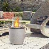 Caminetto a bioetanolo da tavolo 35x35x55h cm grigio chiaro - Agazzano