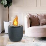 Caminetto a bioetanolo da tavolo 35x35x55h cm nero - Agazzano