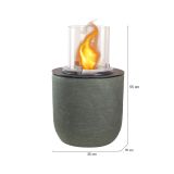 Caminetto a bioetanolo da tavolo 35x35x55h cm verde - Agazzano