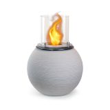 Caminetto a bioetanolo da tavolo 40x40x54h cm grigio chiaro - Alliste