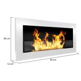 Camino a Bioetanolo Bianco Capacità 0.75 lt Superficie Riscaldabile 25 90x12x40h cm, Potenza (kw) 2.5 - Seulo