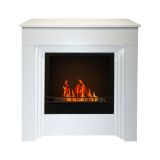 Camino a Bioetanolo Bianco Capacità 1.8 lt Superficie Riscaldabile 30 m2 96x35x96h cm, Potenza (kw) 3.4 Made in Italy - Kinsasa