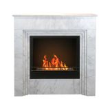 Camino a Bioetanolo Bianco Marmo Capacità 1.8 lt Superficie Riscaldabile 30 m2 96x35x96h cm, Potenza (kw) 3.4 Made in Italy - Kinsasa