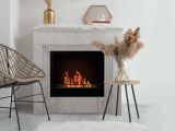 Camino a Bioetanolo Bianco Marmo Capacità 1.8 lt Superficie Riscaldabile 30 m2 96x35x96h cm, Potenza (kw) 3.4 Made in Italy - Kinsasa