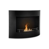 Camino a bioetanolo da parete 16x63x45h cm nero - Alpago