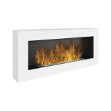 Camino a bioetanolo da parete 90x12x40h cm bianco - Zagreb