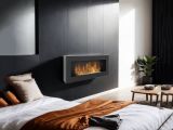 Camino a bioetanolo da parete 90x12x40h cm nero - Zagreb
