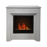 Camino a bioetanolo da pavimento 35x96x96h cm grigio - Kinsasa