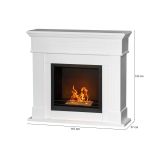 Camino a bioetanolo da pavimento 37x110x102h cm bianco - Aradeo