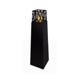 Camino a bioetanolo da pavimento 40x40x146h cm nero - Loihi