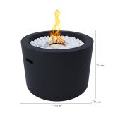Camino a bioetanolo Dsiatouni, Caminetto, Focolare senza fumo, Riscaldatore ad etanolo, Made in Italy, 48x48 h33 cm, Nero