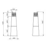 Camino a bioetanolo Dsignoril, Caminetto, Focolare senza fumo, Riscaldatore ad etanolo, Made in Italy, 40x40 h145 cm, Bianco