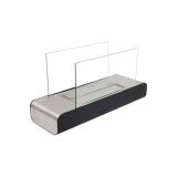 Camino a Bioetanolo Nero Argento Capacità 1.5 lt Potenza (kw) 3 20x60x35h cm, Superficie Riscaldabile 30 - Alpette