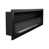 Camino a Bioetanolo Nero Capacità 1.25 lt Superficie Riscaldabile 30 120x15x40h cm, Potenza (kw) 3 - Pompiano