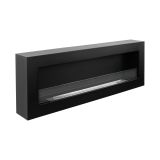 Camino a Bioetanolo Nero Capacità 1.25 lt Superficie Riscaldabile 30 120x15x40h cm, Potenza (kw) 3 - Praiano