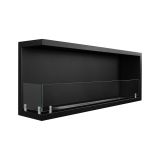Camino a Bioetanolo Nero Capacità 1.25 lt Superficie Riscaldabile 30 120x22x45h cm, Potenza (kw) 3 - Lonigo