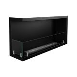Camino a Bioetanolo Nero Capacità 1.5 lt Superficie Riscaldabile 30 90x22x45h cm, Potenza (kw) 3 - Garzeno
