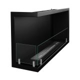 Camino a Bioetanolo Nero Capacità 1.5 lt Superficie Riscaldabile 30 90x22x45h cm, Potenza (kw) 3 - Garzeno
