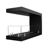 Camino a Bioetanolo Nero Capacità 1.5 lt Superficie Riscaldabile 30 90x30x50h cm, Potenza (kw) 3 - Bassano