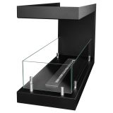 Camino a Bioetanolo Nero Capacità 1.5 lt Superficie Riscaldabile 30 90x30x50h cm, Potenza (kw) 3 - Bassano