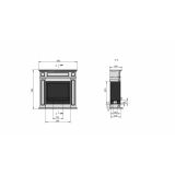 Camino elettrico Airola, 90x28 h91 cm, Bianco