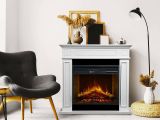 Camino elettrico Airola, 90x28 h91 cm, Bianco
