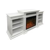Camino elettrico Aramengo, 179x48 h81 cm, Bianco