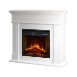 Camino Elettrico Bianco Superficie Riscaldabile 30 Potenza (kw) 0.9-1.8 110x25x95h cm, Indoor - Sola