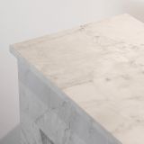 Camino Elettrico Bianco Superficie Riscaldabile 30 Potenza (kw) 0.9-1.8 96x35x96h cm, Indoor - Volla