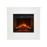 Camino Elettrico Bianco Superficie Riscaldabile 30 Potenza (kw) 0.9-1.8 96x36x90h cm, Indoor - Feletto