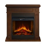 Camino Elettrico Marrone Noce Superficie Riscaldabile 30 Potenza (kw) 0.9-1.8 89x28x90h cm, Indoor - Versiggia