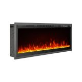 Camino Elettrico Nero Superficie Riscaldabile 30 Potenza (kw) 0.75-1.5 127x14x45h cm, Indoor - Casanova