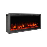 Camino Elettrico Nero Superficie Riscaldabile 30 Potenza (kw) 0.75-1.5 127x14x45h cm, Indoor - Casanova