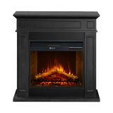 Camino Elettrico Nero Superficie Riscaldabile 30 Potenza (kw) 0.9-1.8 89x28x90h cm, Indoor - Prevalle