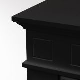 Camino Elettrico Nero Superficie Riscaldabile 30 Potenza (kw) 0.9-1.8 89x28x90h cm, Indoor - Prevalle