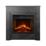 Camino Elettrico Nero Superficie Riscaldabile 30 Potenza (kw) 0.9-1.8 96x35x96h cm, Indoor - Limbiate