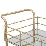 Carrello oro Trasparente Fume 3 Ripiani Ruote 60x31x80h cm, Sfumatura Colore Struttura Fume - Arviat