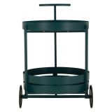 Carrello Verde 2 Ripiani Ruote 45x35x65h cm, Materiale Ripiano in Metallo - Ganamo